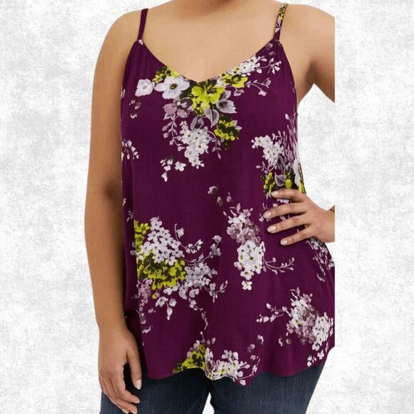 torrid Tops - Torrid Purple Floral Cami – Size 0 (12)